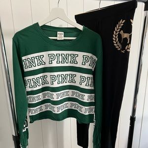 PINK Crop top and leggings set!